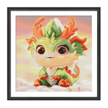 Vibrant Little Dragon - 11CT Stamped Cross Stitch 50*50CM