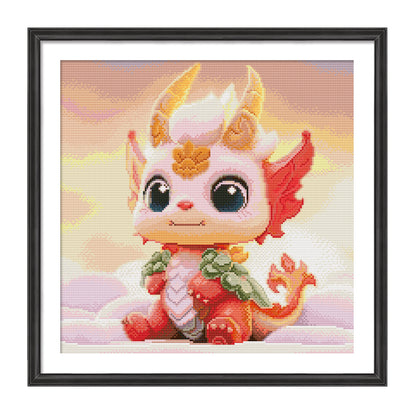 Cute Little Dragon - 11CT Stamped Cross Stitch 50*50CM