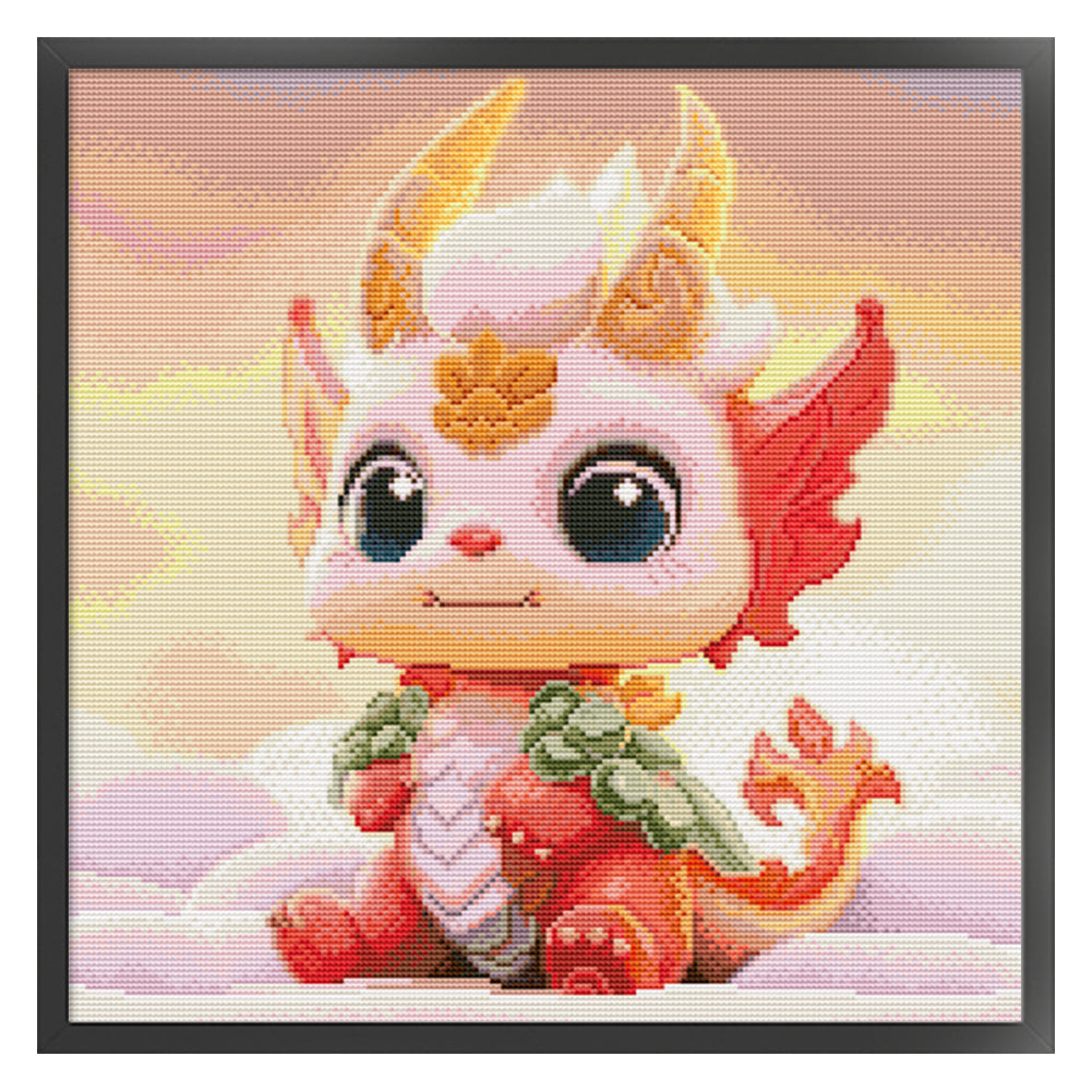 Cute Little Dragon - 11CT Stamped Cross Stitch 50*50CM