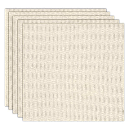 5 pcs 11 Count Embroidery Cross Stitch Fabric for Embroidery Beginner (12x12in)