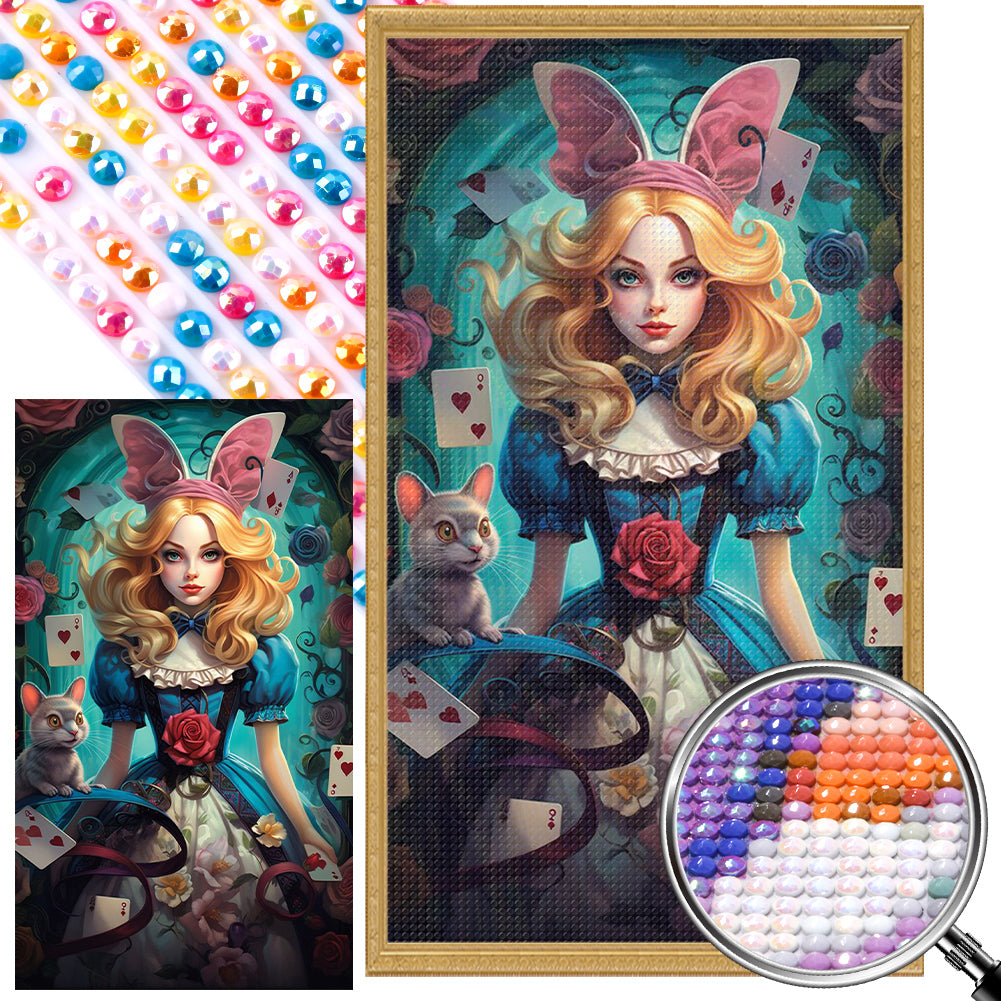 Blonde Alice - Full AB Round Drill Diamond Painting 40*70CM