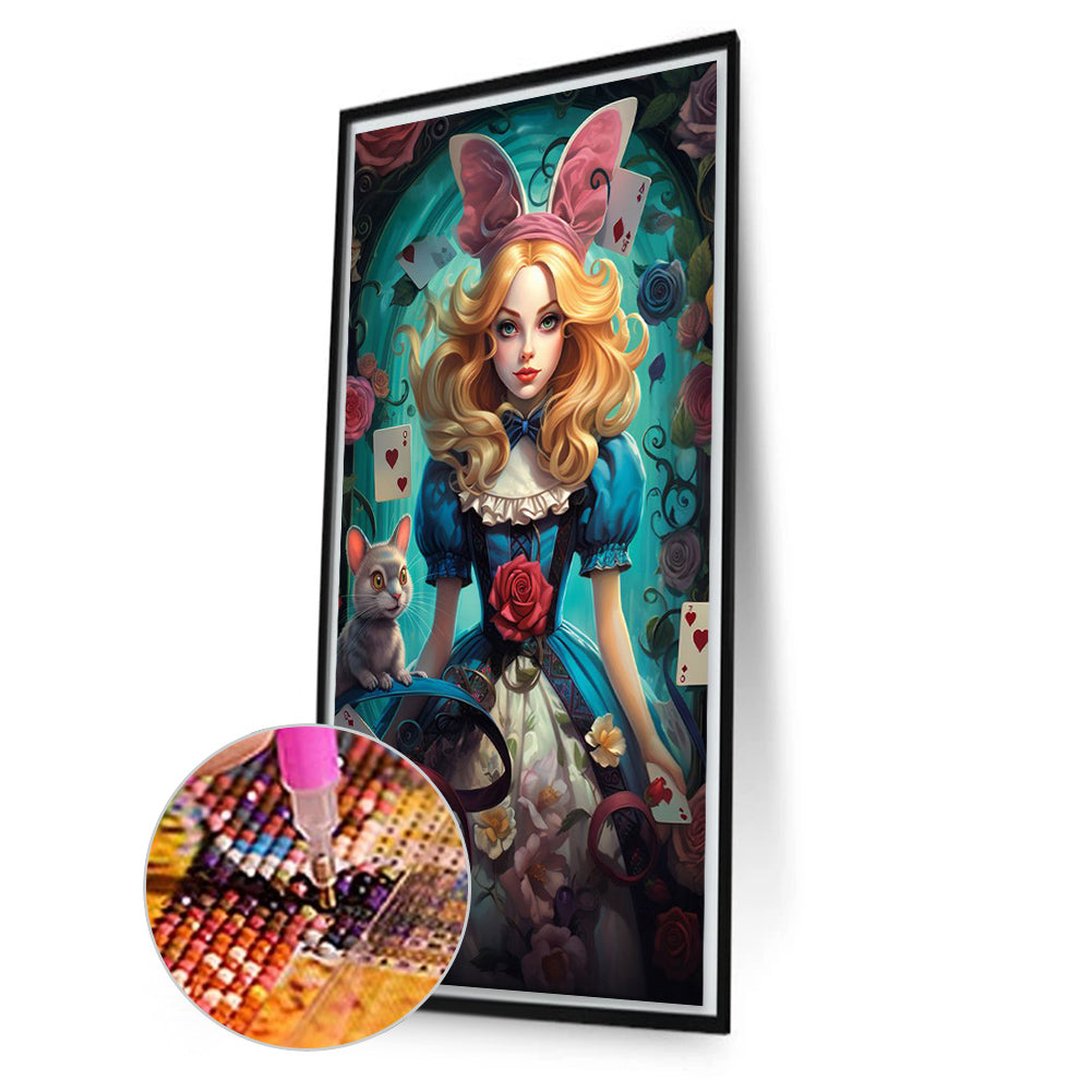 Blonde Alice - Full AB Round Drill Diamond Painting 40*70CM