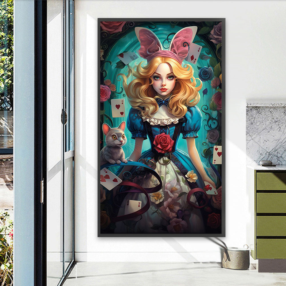 Blonde Alice - Full AB Round Drill Diamond Painting 40*70CM