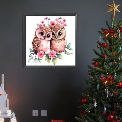 Owl - Full AB Round Drill Diamond Painting 40*40CM