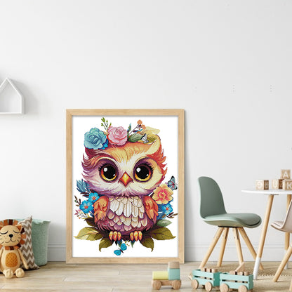 Flowers And Owls - 14CT Stamped Cross Stitch 43*55CM(Joy Sunday)