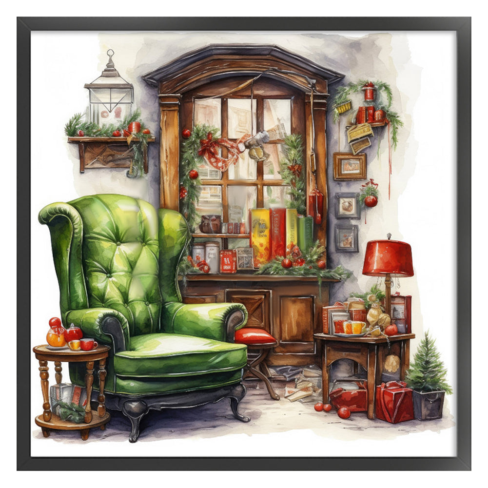 Sofa Window Sill - 11CT Stamped Cross Stitch 60*60CM