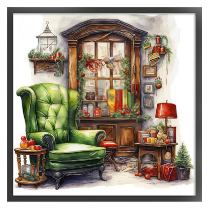 Sofa Window Sill - 11CT Stamped Cross Stitch 60*60CM