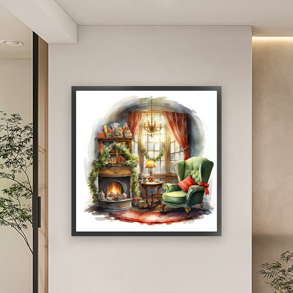 Sofa Window Sill - 11CT Stamped Cross Stitch 60*60CM