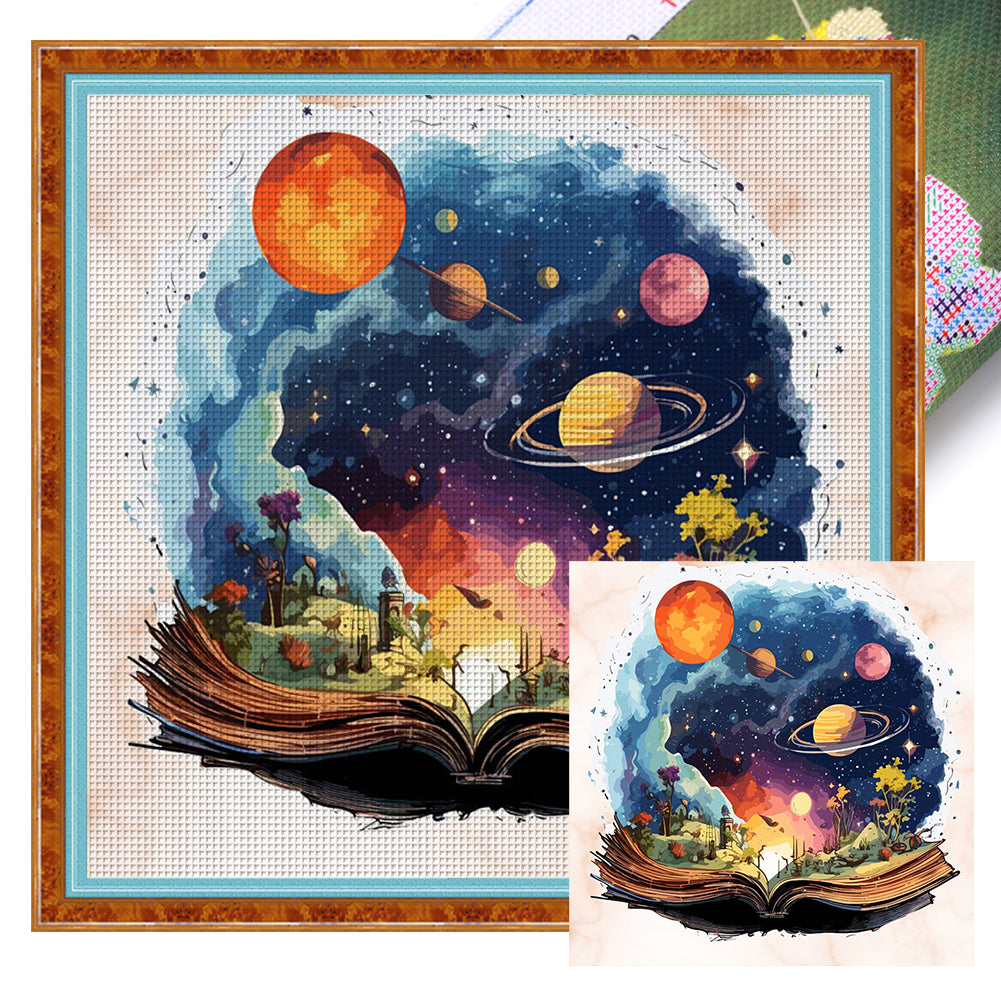 Planet Magic Book - 11CT Stamped Cross Stitch 50*50CM