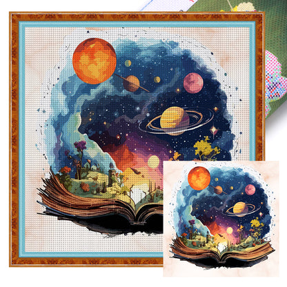 Planet Magic Book - 11CT Stamped Cross Stitch 50*50CM