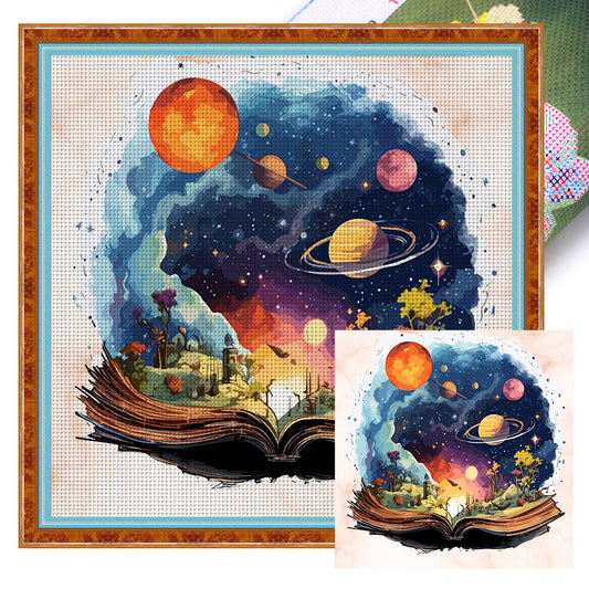 Planet Magic Book - 11CT Stamped Cross Stitch 50*50CM
