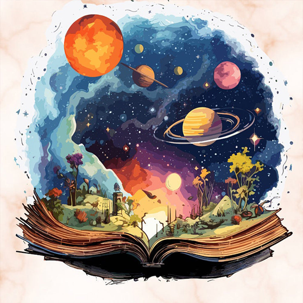 Planet Magic Book - 11CT Stamped Cross Stitch 50*50CM
