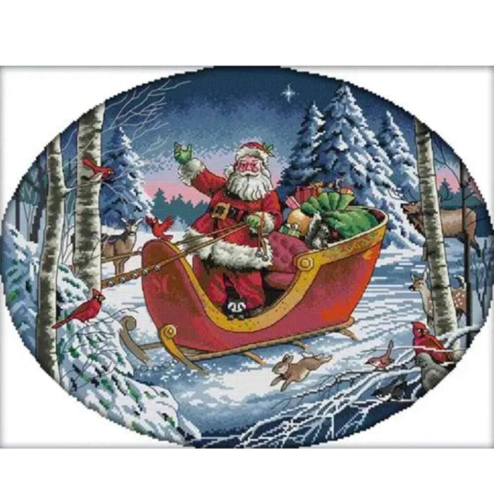 Santa Claus - 14CT Stamped Cross Stitch 53*44CM