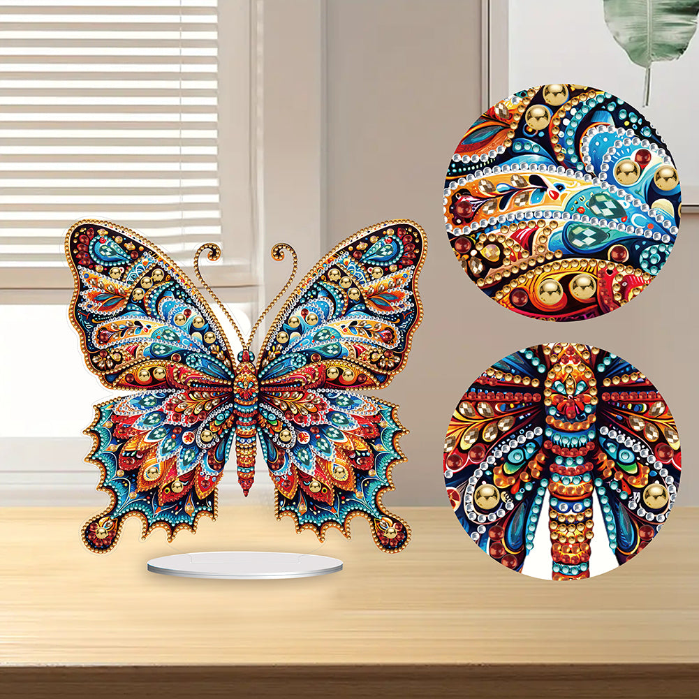 Diamond Painting Desktop Decoration for Office Desktop Decor(Gorgeous Butterfly)