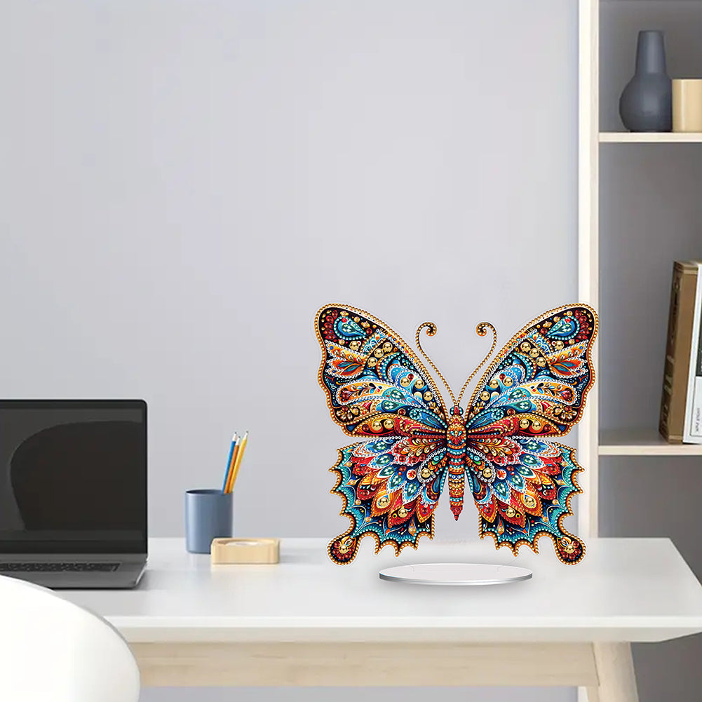 Diamond Painting Desktop Decoration for Office Desktop Decor(Gorgeous Butterfly)