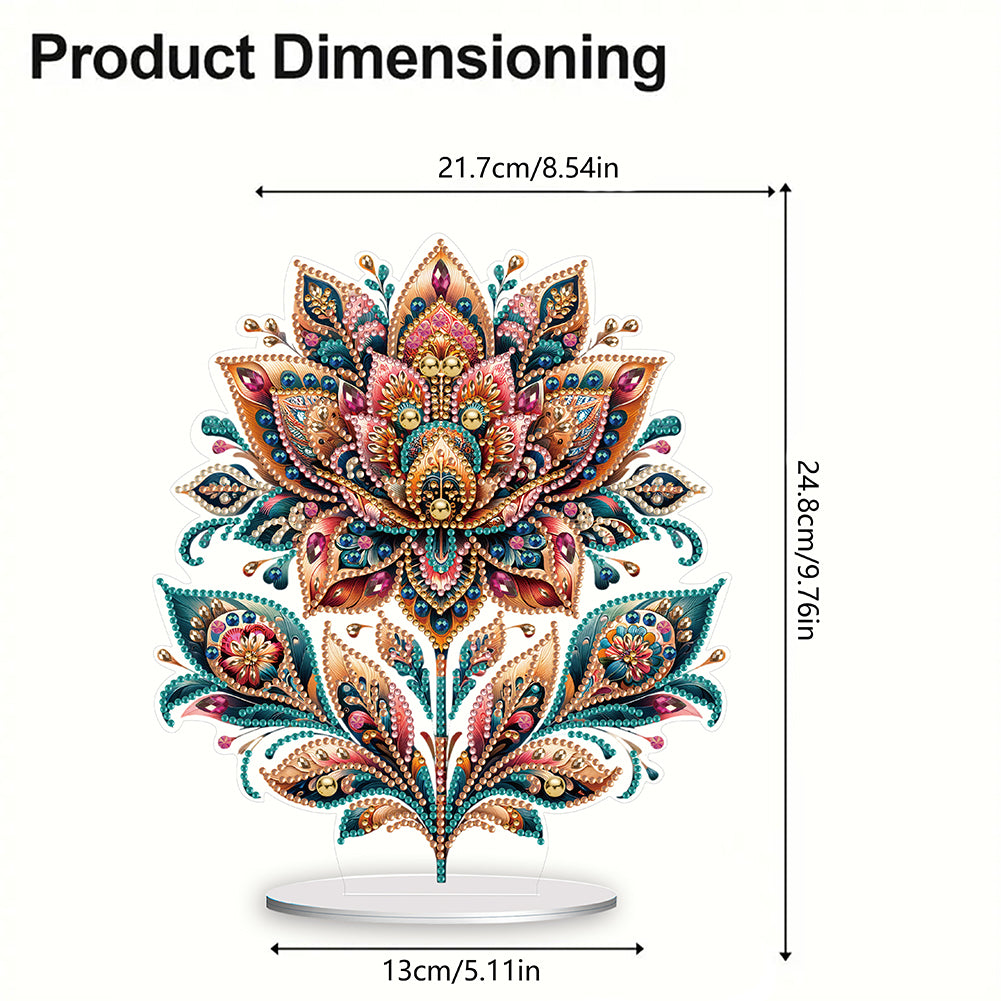 Diamond Painting Desktop Decoration for Office Desktop Decor (Gorgeous Flower)