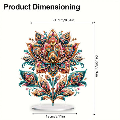 Diamond Painting Desktop Decoration for Office Desktop Decor (Gorgeous Flower)