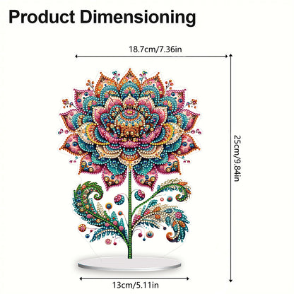 Diamond Painting Desktop Decoration for Office Desktop Decor (Gorgeous Flower)