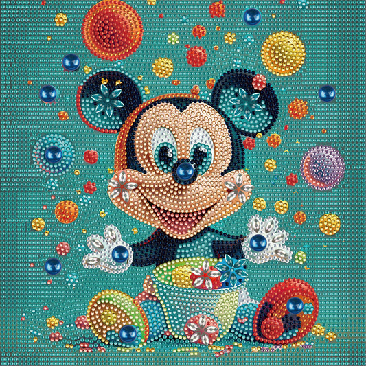 Cartoon Mickey - Full Special Shaped Drill Diamond Painting 30*30CM