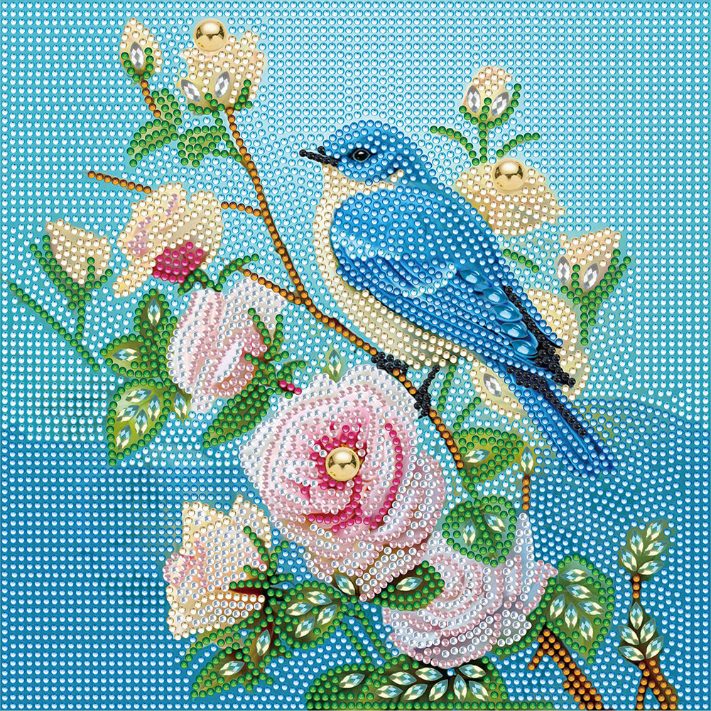 Garden Bluebird - Full Special Shaped Drill Diamond Painting 30*30CM