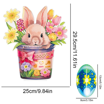 DIY Diamond Painting Desktop Ornaments Kit for Office Decor (Easter Egg Bunny)