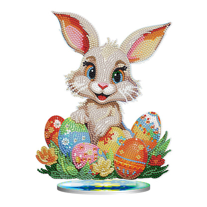 DIY Diamond Painting Desktop Ornaments Kit for Office Decor (Easter Egg Bunny)