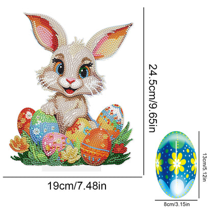 DIY Diamond Painting Desktop Ornaments Kit for Office Decor (Easter Egg Bunny)