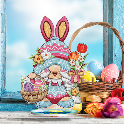 DIY Diamond Painting Desktop Ornaments Kit for Office Decor (Easter Egg Gnome)