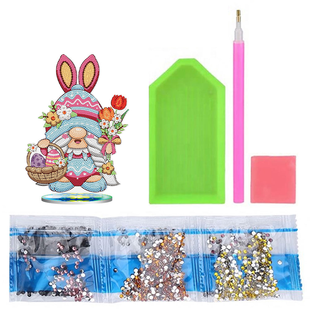 DIY Diamond Painting Desktop Ornaments Kit for Office Decor (Easter Egg Gnome)