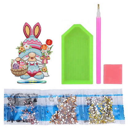 DIY Diamond Painting Desktop Ornaments Kit for Office Decor (Easter Egg Gnome)