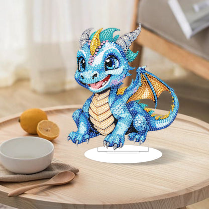 Baby Dinosaur Round Diamond Painting Desktop Decoration for Office Desktop Decor