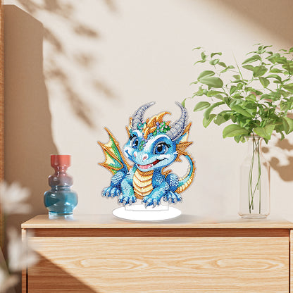 Baby Dinosaur Round Diamond Painting Desktop Decoration for Office Desktop Decor