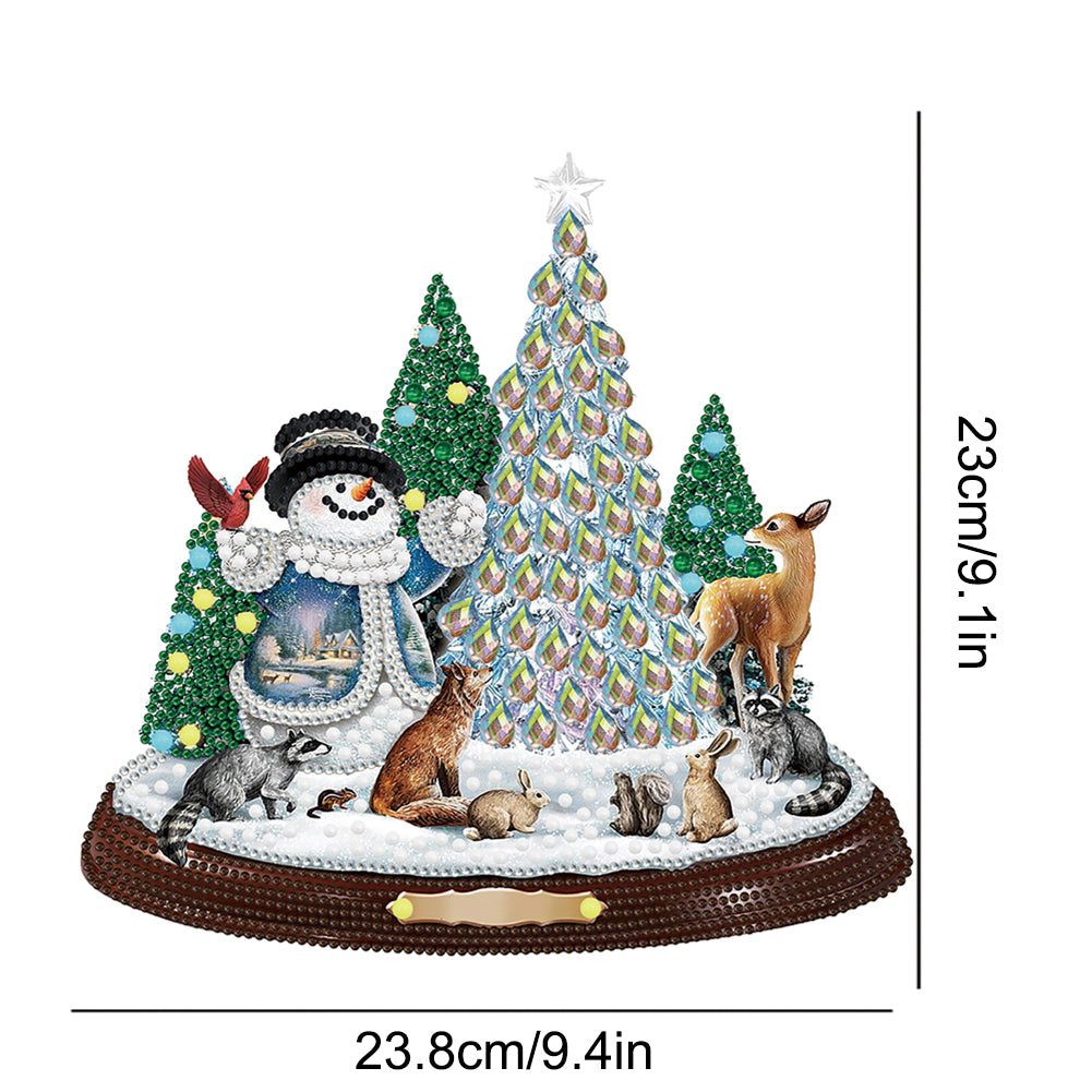 2 PCS Christmas Snowman Special Shape Diamond Painting Sticker for Boy Girl Gift