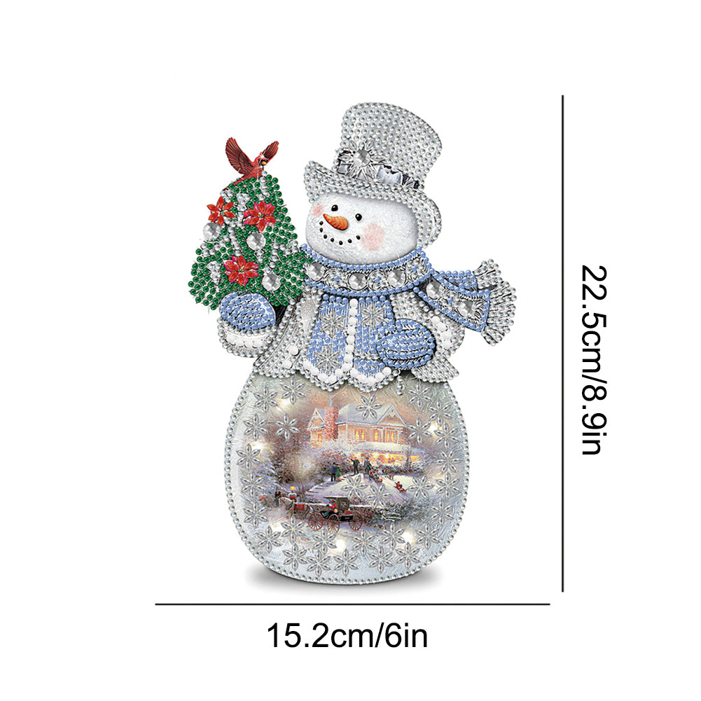 2 PCS Christmas Snowman Special Shape Diamond Painting Sticker for Boy Girl Gift