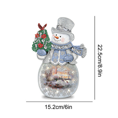 2 PCS Christmas Snowman Special Shape Diamond Painting Sticker for Boy Girl Gift