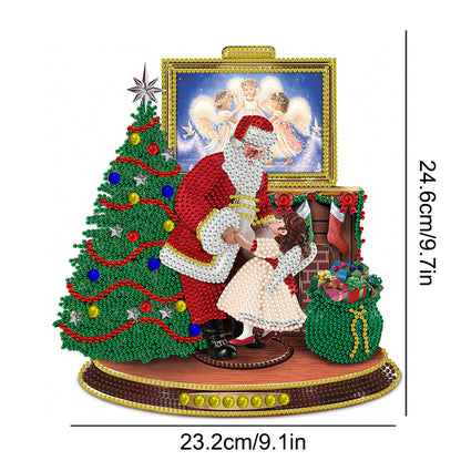 2 PCS Santa Snowman Special Shape Diamond Painting Sticker for Boy Girl Gift