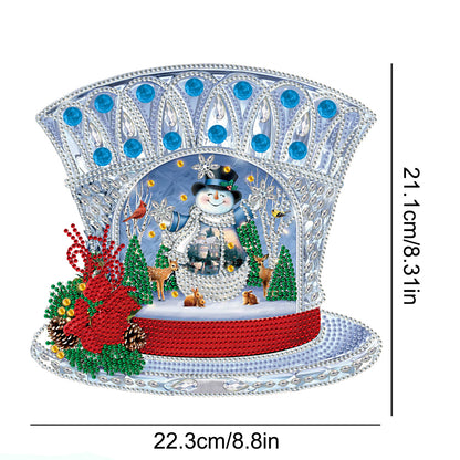 2 PCS Christmas Snowman Special Shape Diamond Painting Sticker for Boy Girl Gift