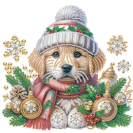 Christmas Puppy - Special Shaped Drill Diamond Painting 30*30CM