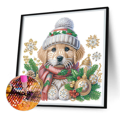 Christmas Puppy - Special Shaped Drill Diamond Painting 30*30CM