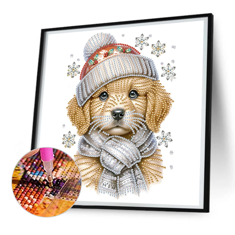 Christmas Puppy - Special Shaped Drill Diamond Painting 30*30CM