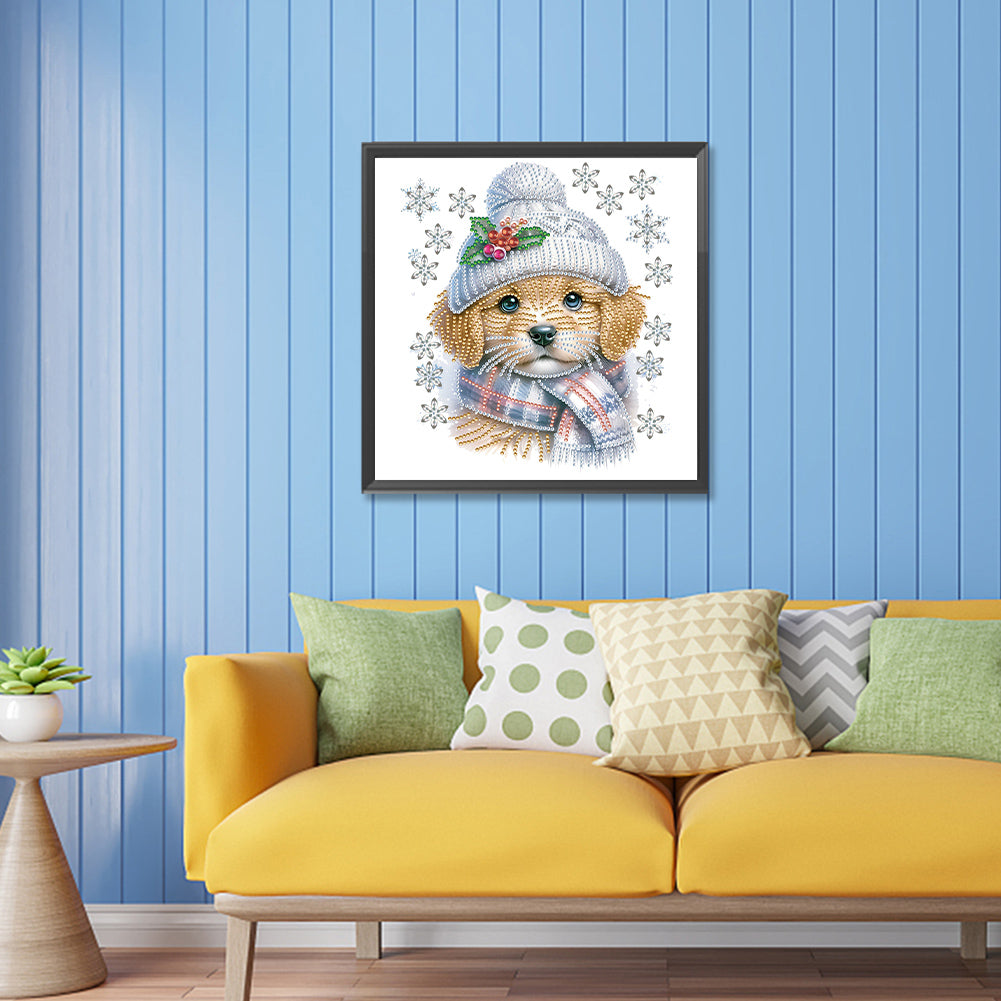 Christmas Puppy - Special Shaped Drill Diamond Painting 30*30CM