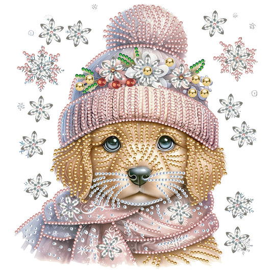 Christmas Puppy - Special Shaped Drill Diamond Painting 30*30CM