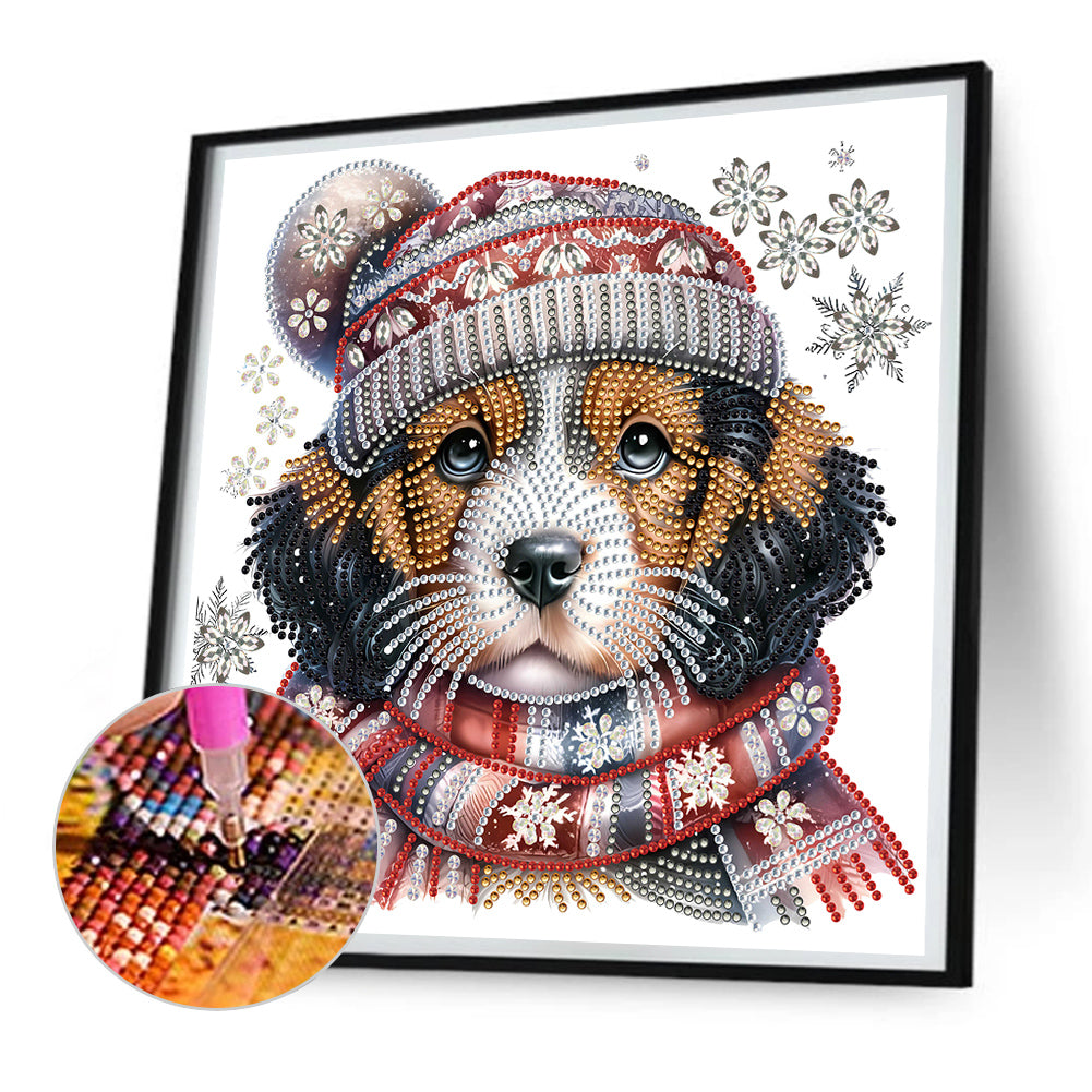 Christmas Puppy - Special Shaped Drill Diamond Painting 30*30CM