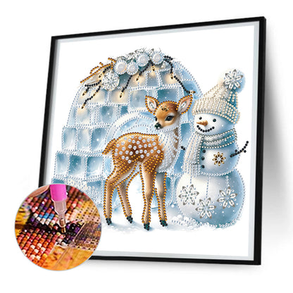 Christmas Snowman - Special Shaped Drill Diamond Painting 30*30CM