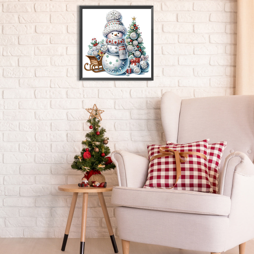 Christmas Snowman - Special Shaped Drill Diamond Painting 30*30CM