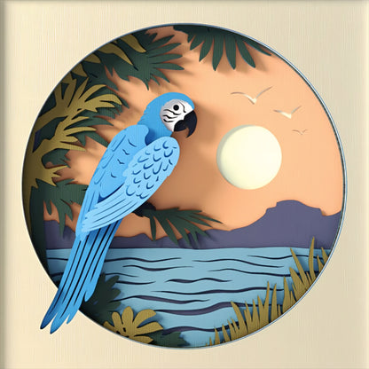 Parrot - Full Round Drill Diamond Painting 30*30CM