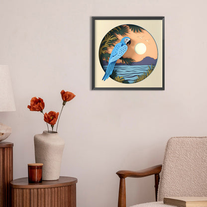 Parrot - Full Round Drill Diamond Painting 30*30CM