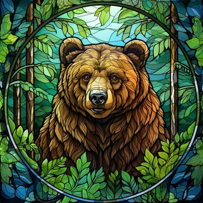 Brown Bear - Full Round Drill Diamond Painting 30*30CM