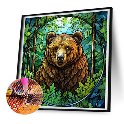 Brown Bear - Full Round Drill Diamond Painting 30*30CM