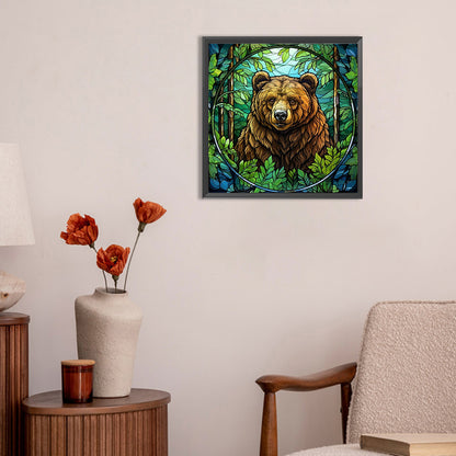 Brown Bear - Full Round Drill Diamond Painting 30*30CM